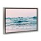 Stupell Industries Ocean Wave Blush Framed Floater Canvas Wall Art Design by Sisi and Seb